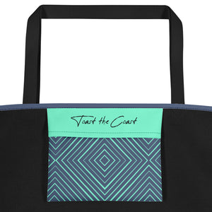 Hunter Coastal Supply - Geo Pattern Blue Beach Bag