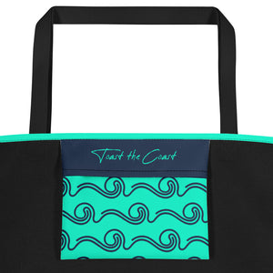 Hunter Coastal Supply - Graphic Wave Blue Beach Bag