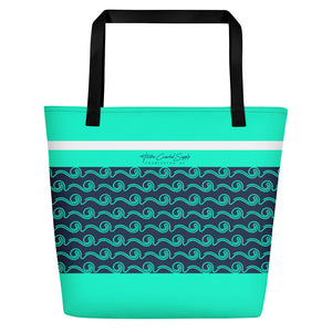 Hunter Coastal Supply - Graphic Wave Blue Beach Bag