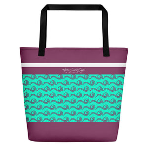 Hunter Coastal Supply - Graphic Wave Purple Beach Bag