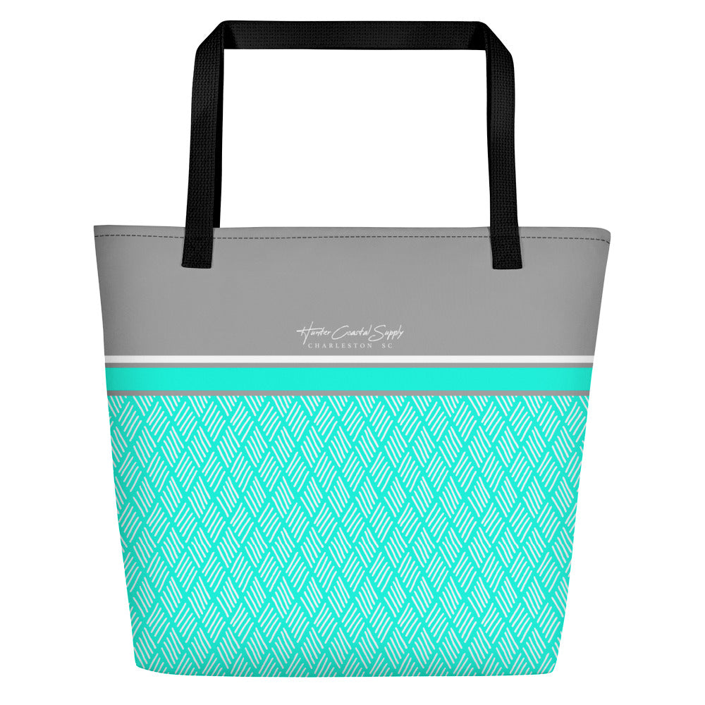 Hunter Coastal Supply - Etched Aqua Beach Bag