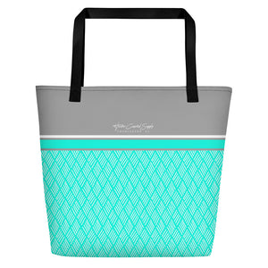 Hunter Coastal Supply - Etched Aqua Beach Bag